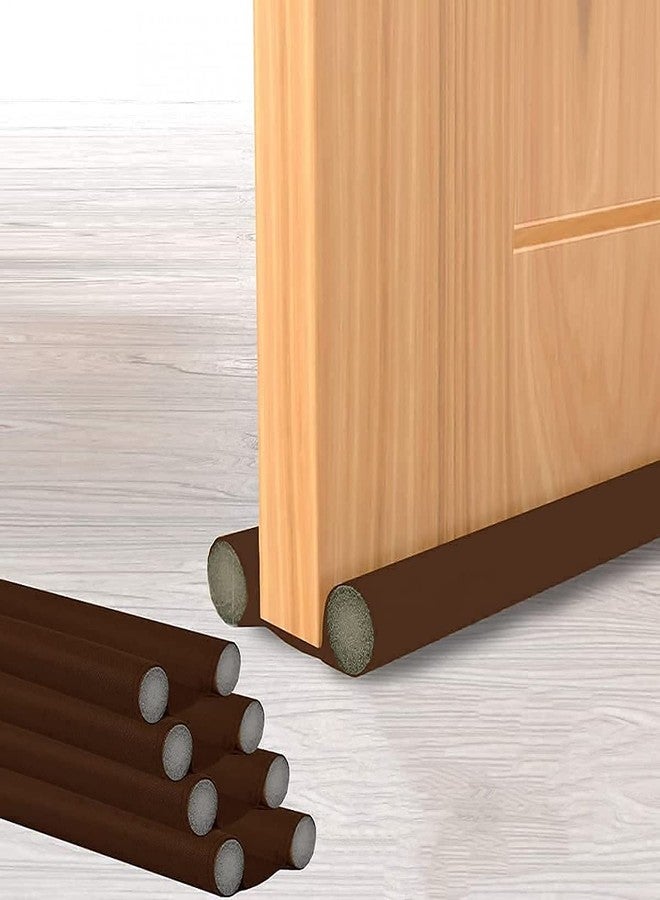NEYU Waterproof-Soundproof Door Seal, Door Stopper, Door Closer, Reduce Noise Energy Saving Weather Stripping, Draft Stopper 39-inch Under Adjustable Door Draft Blocker Insulator Isolation The Light and Smell, Washable, Door Bottom Sealing Strip, Door Guard (Brown) - Image 1